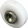 Prime-Line Shower Door Roller, 3/4in Dia, Flat Edge Nylon Tire, Steel Ball Bearings Threaded Hex Head Hub, 4PK M 6152